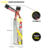 GAONENG GNB 530mAh 3S 90C 11.4V LiHV LiPo Battery XT30