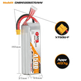 GAONENG GNB 4500mAh 6S 70C 22.8V LiHV LiPo Battery XT60