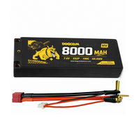 DOGCOM 8000mAh 100C 2S2P HV 7.6V 4.0mm Hardcase RC LiPO Battery T-Plug [DG]